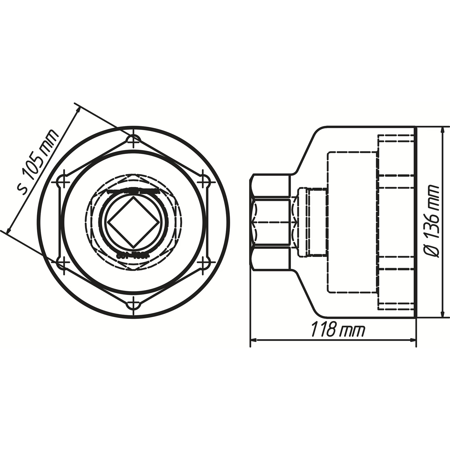 Hazet 4937-105/2 Commercial vehicle axle nut socket set DAF - RENAULT - Volvo