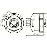 Hazet 4937-105/2 Commercial vehicle axle nut socket set DAF - RENAULT - Volvo