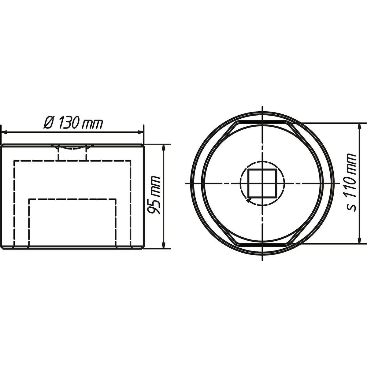 Hazet 4937-110 Commercial vehicle hub cap wrench