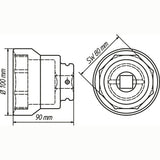 Hazet 4937-80 Commercial vehicle axle nut socket