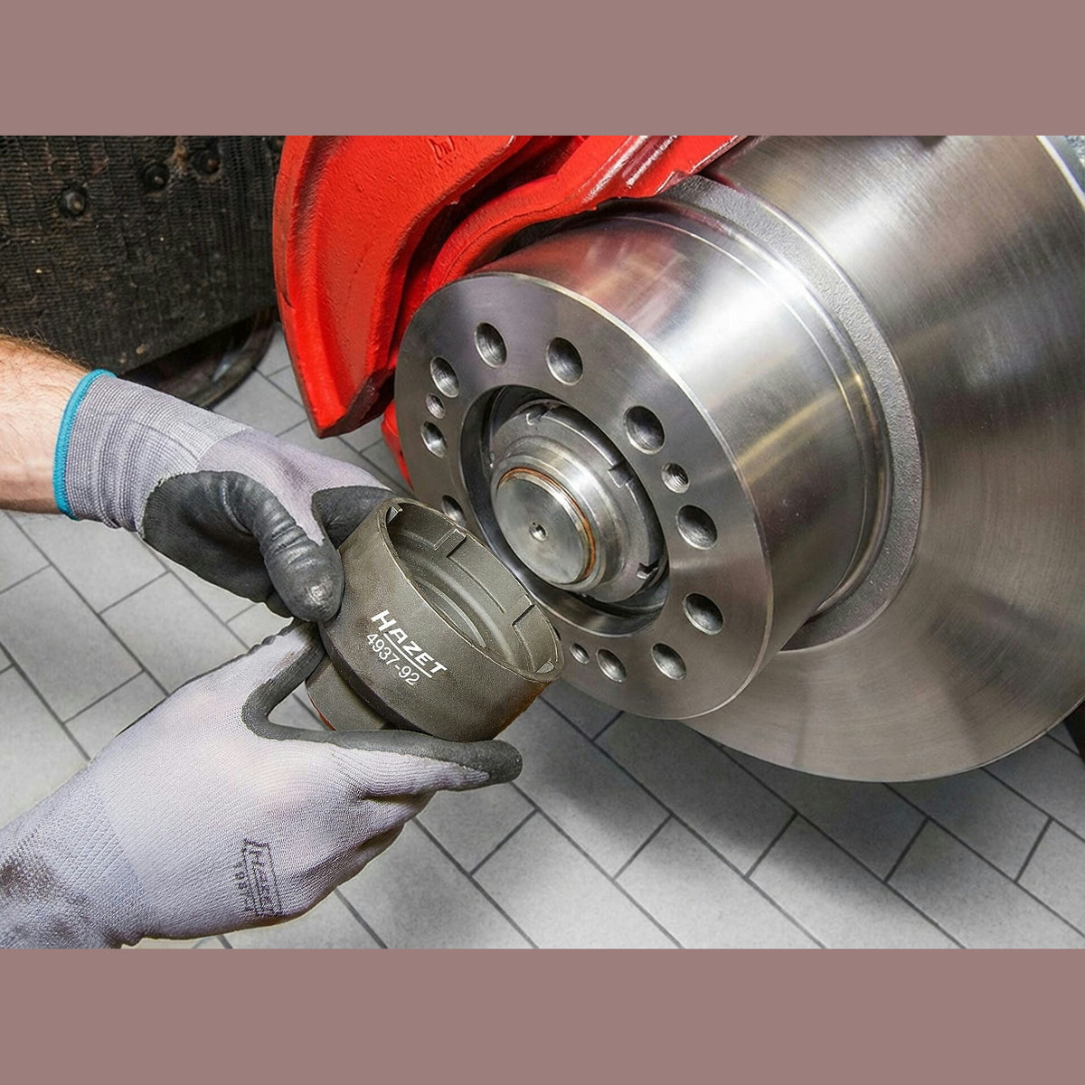 Hazet 4937-92 Commercial vehicle pin wrench for front axle MAN