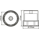 Hazet 4937-95 Commercial vehicle oil cap/axle nut socket