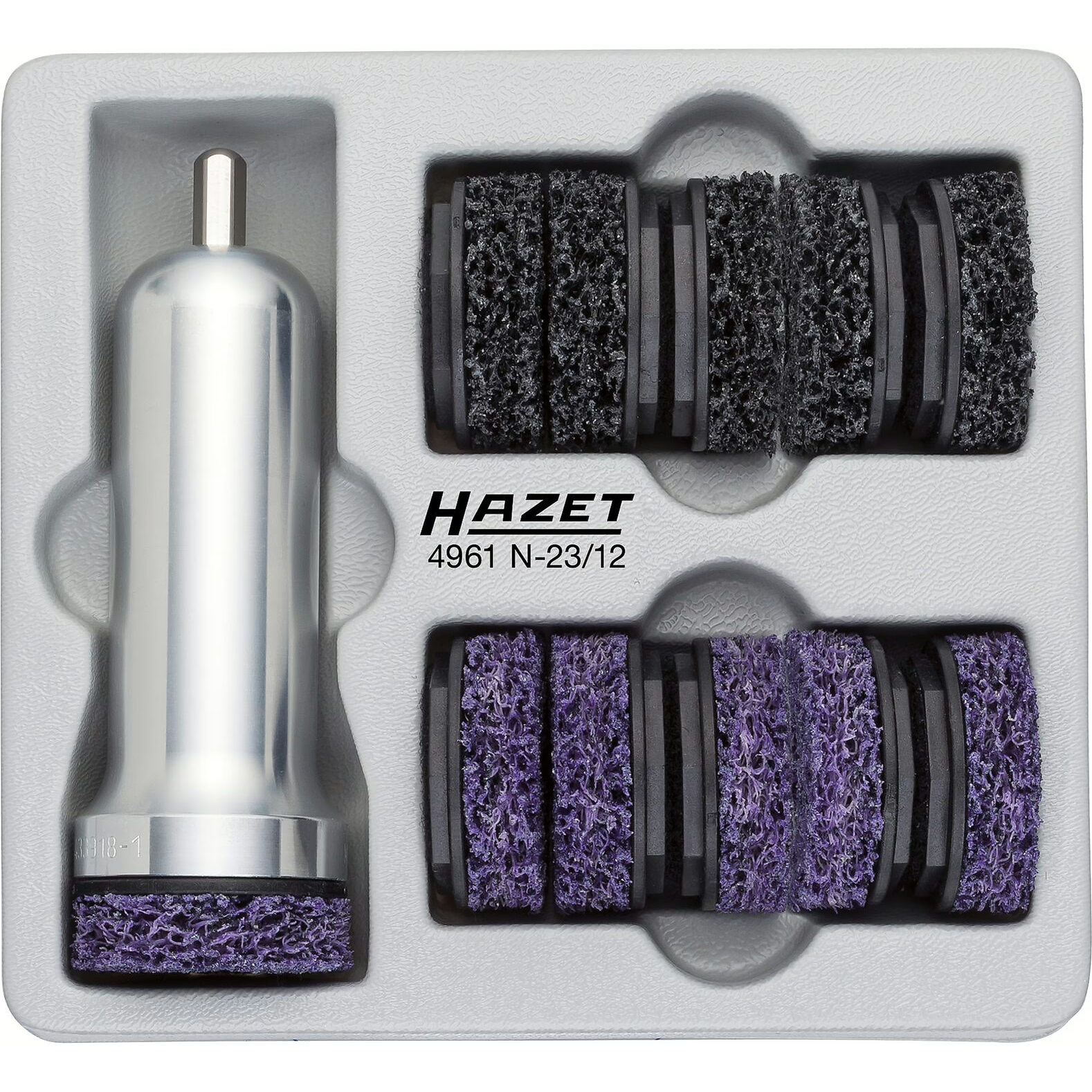Hazet 4961N-23/12 Commercial vehicle wheel hub grinder set