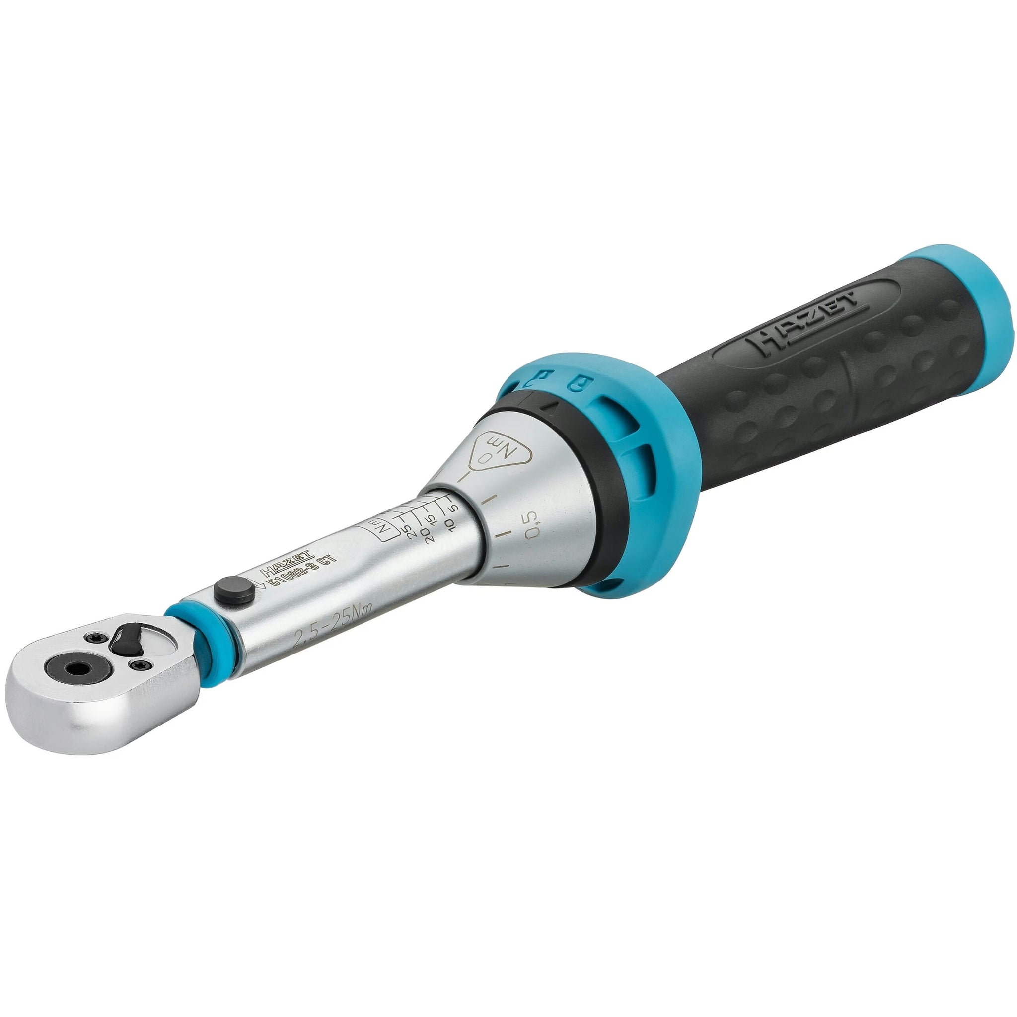 Hazet 5108B-3CT 1⁄4″ Torque wrench with reversible ratchet for screwdriver bits ∙ 2.5 – 25 Nm ∙ ±3%