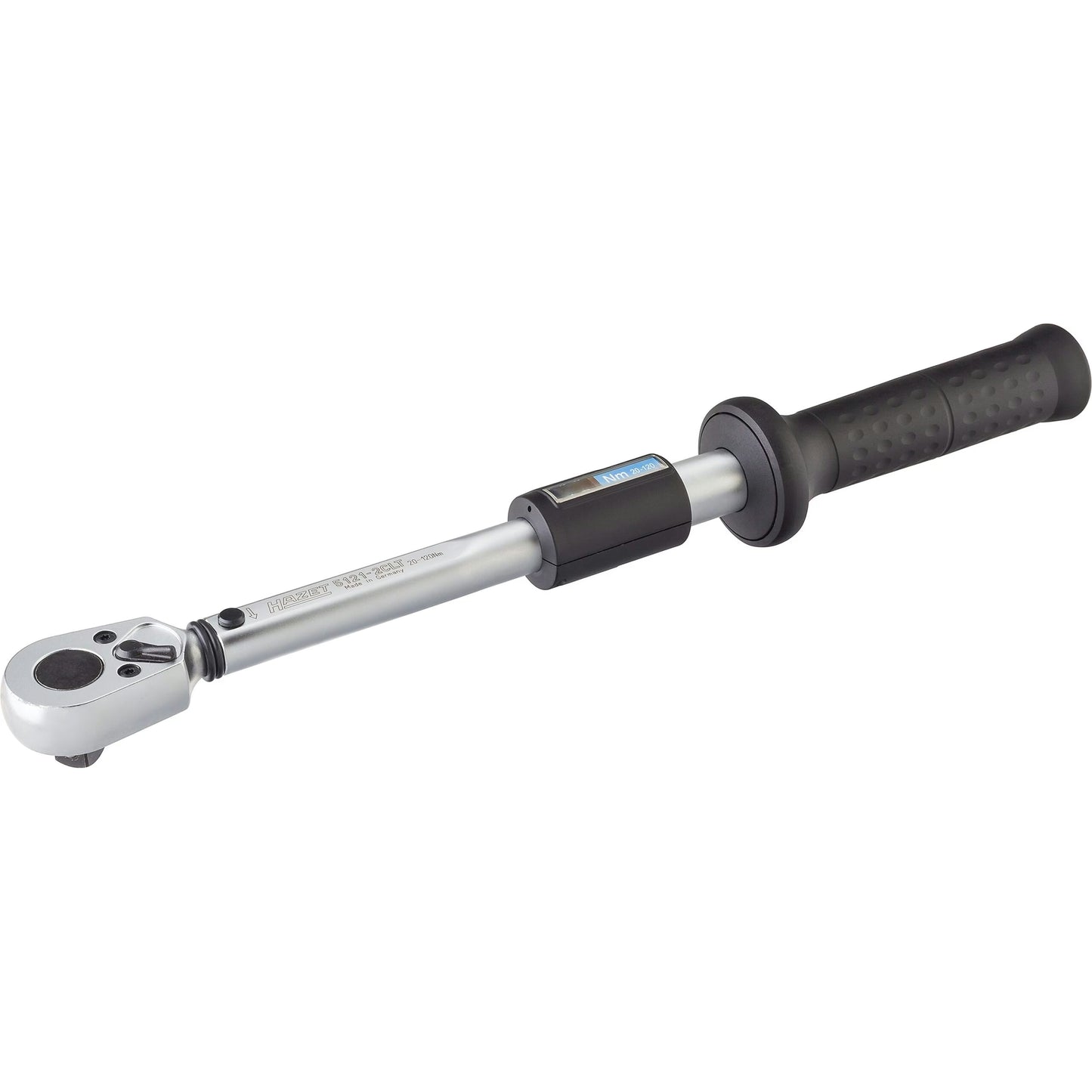 Hazet 5121-2CLTCAL 1⁄2″ Torque wrench with DAkkS calibration certificate ∙ 20 – 120 Nm ∙ ±4%