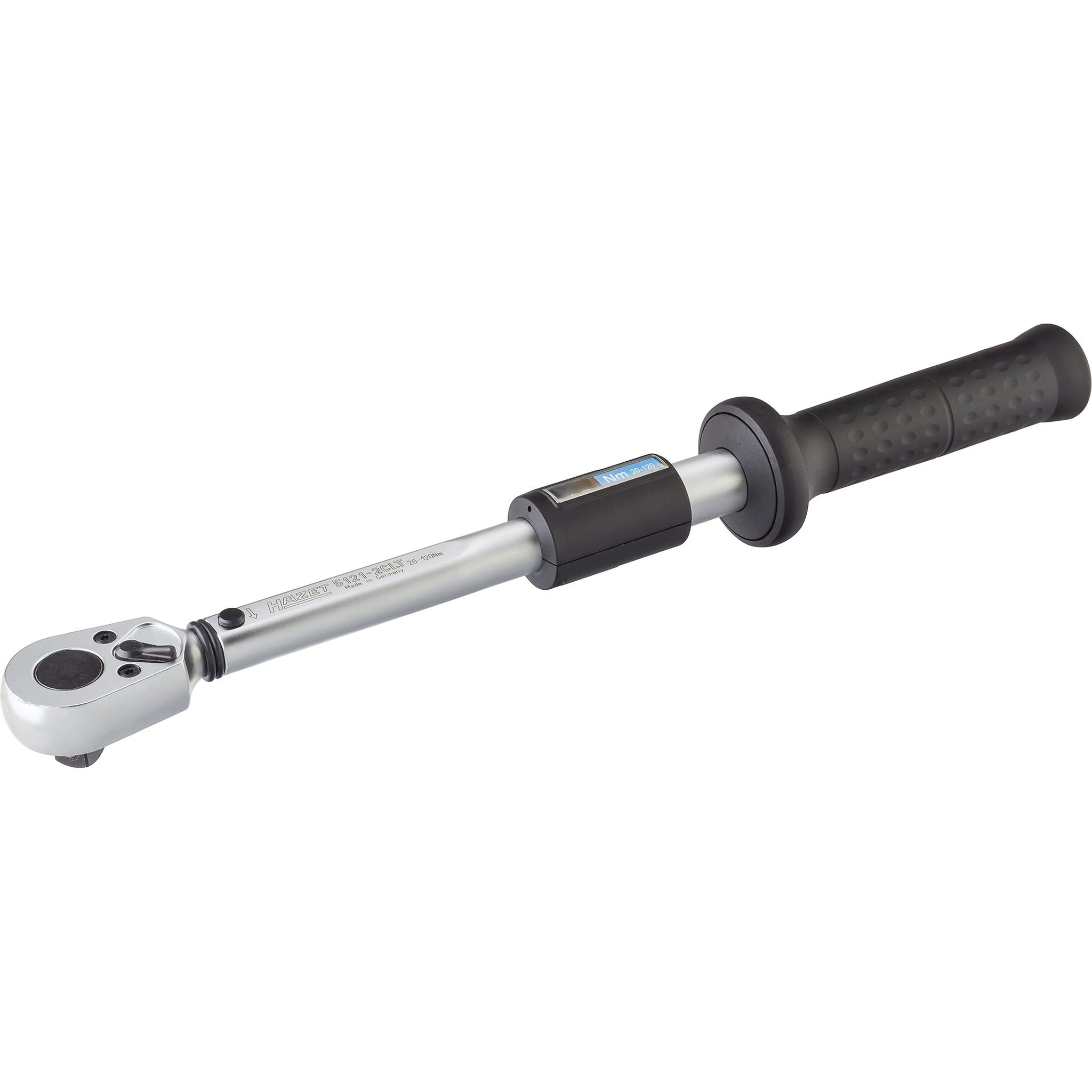 Hazet 5121-2CLTCAL 1⁄2″ Torque wrench with DAkkS calibration certificate ∙ 20 – 120 Nm ∙ ±4%