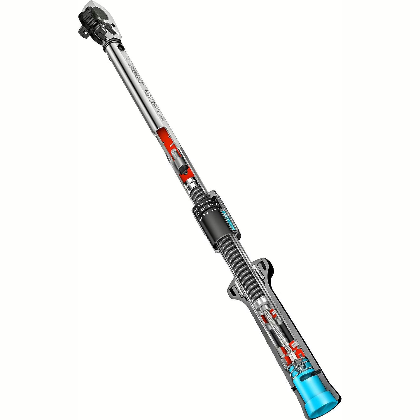 Hazet 5121-2CLTCAL 1⁄2″ Torque wrench with DAkkS calibration certificate ∙ 20 – 120 Nm ∙ ±4%