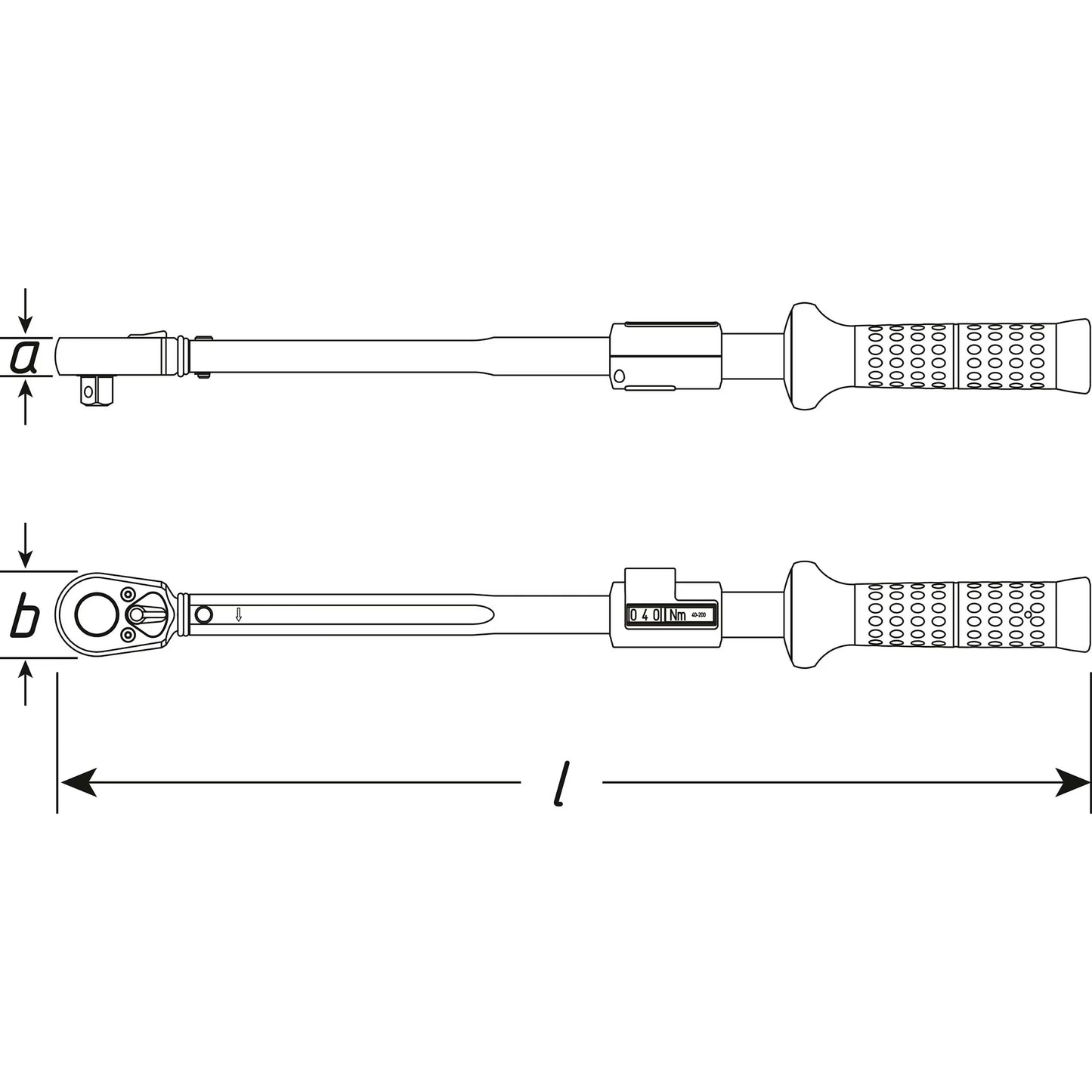 Hazet 5122-2CLT 1⁄2″ Torque wrench ∙ 40 – 200 Nm ∙ ±4%