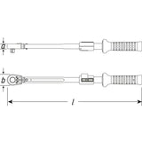 Hazet 5122-2CLT 1⁄2″ Torque wrench ∙ 40 – 200 Nm ∙ ±4%