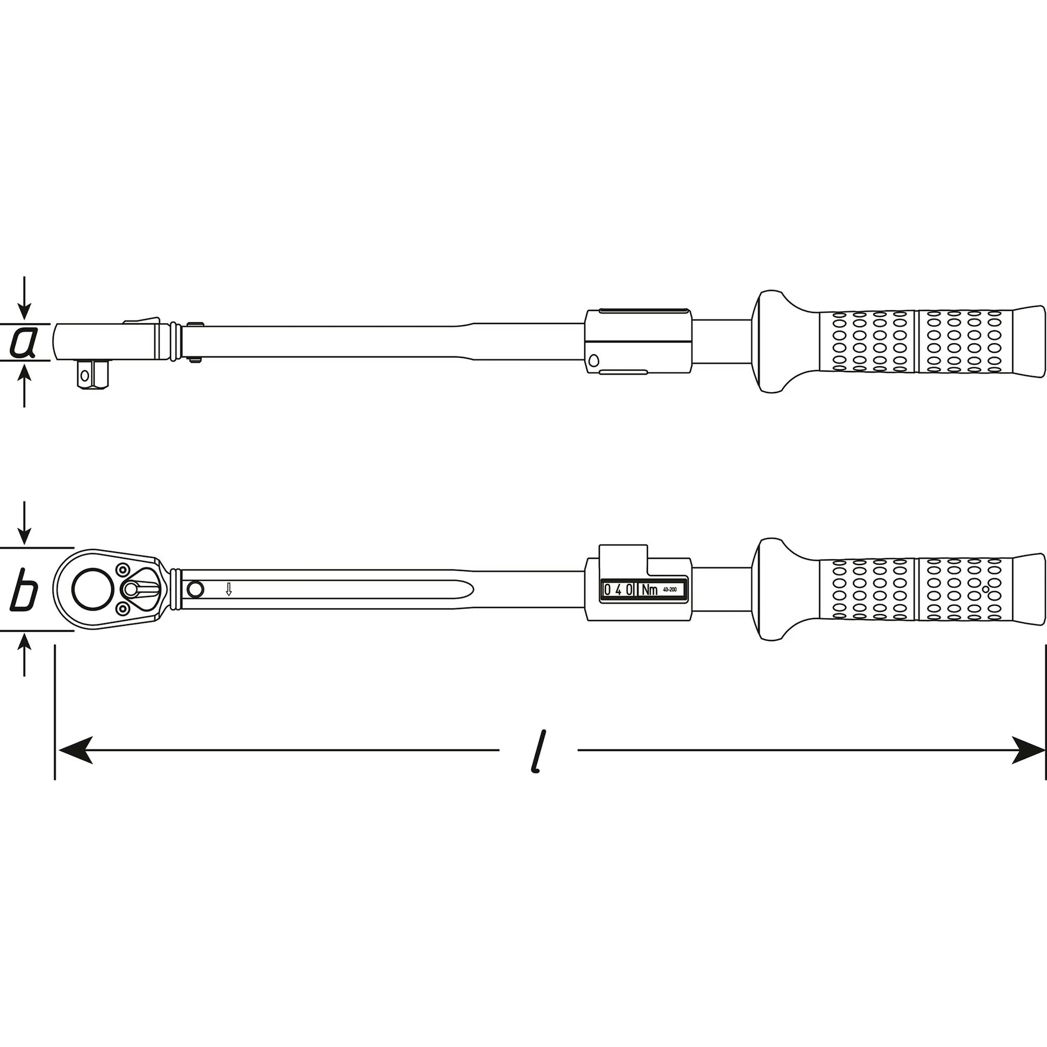 Hazet 5122-2CLT 1⁄2″ Torque wrench ∙ 40 – 200 Nm ∙ ±4%
