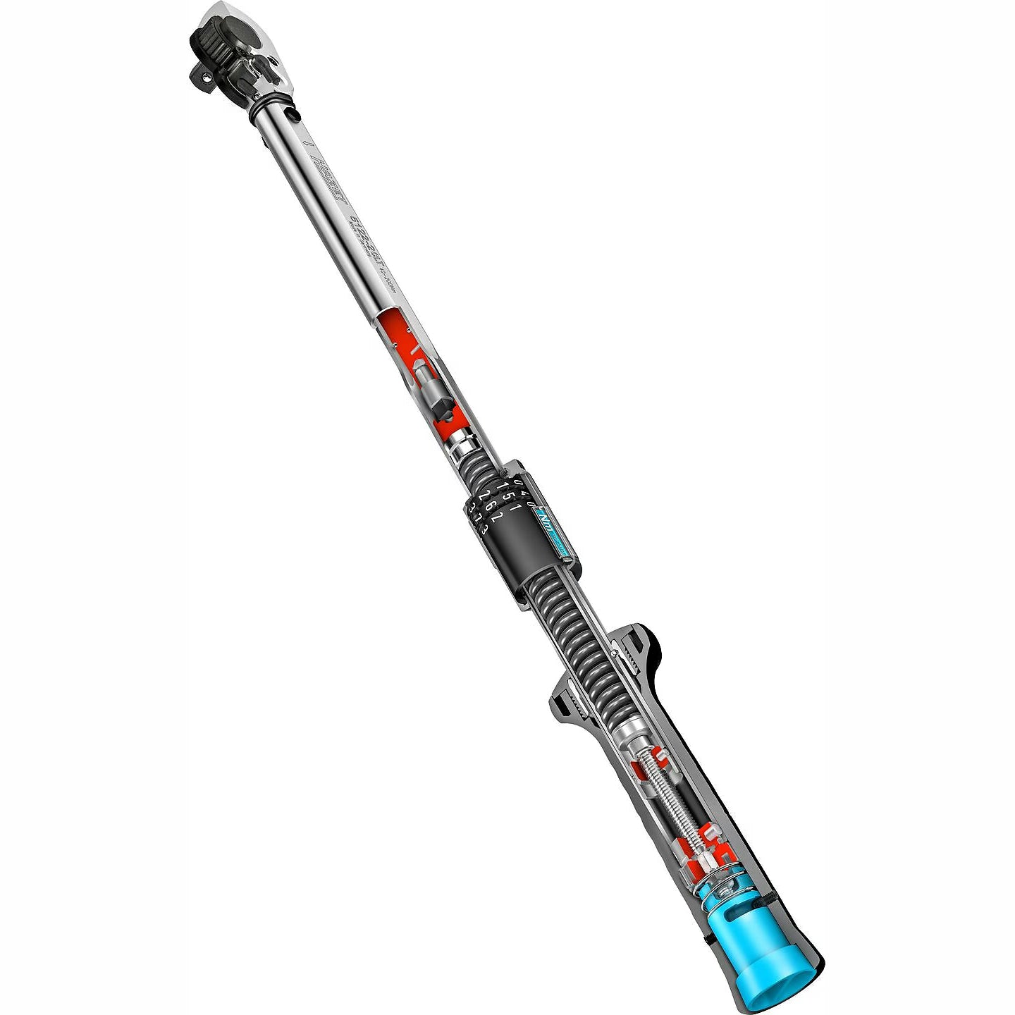 Hazet 5123-2CLTCAL 1⁄2″ Torque wrench with DAkkS calibration certificate ∙ 60 – 320 Nm ∙ ±4%