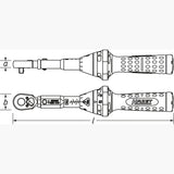 Hazet 5145-3CTCAL 3⁄4″ Torque wrench with DAkkS calibration certificate ∙ 300 – 800 Nm ∙ ±3%