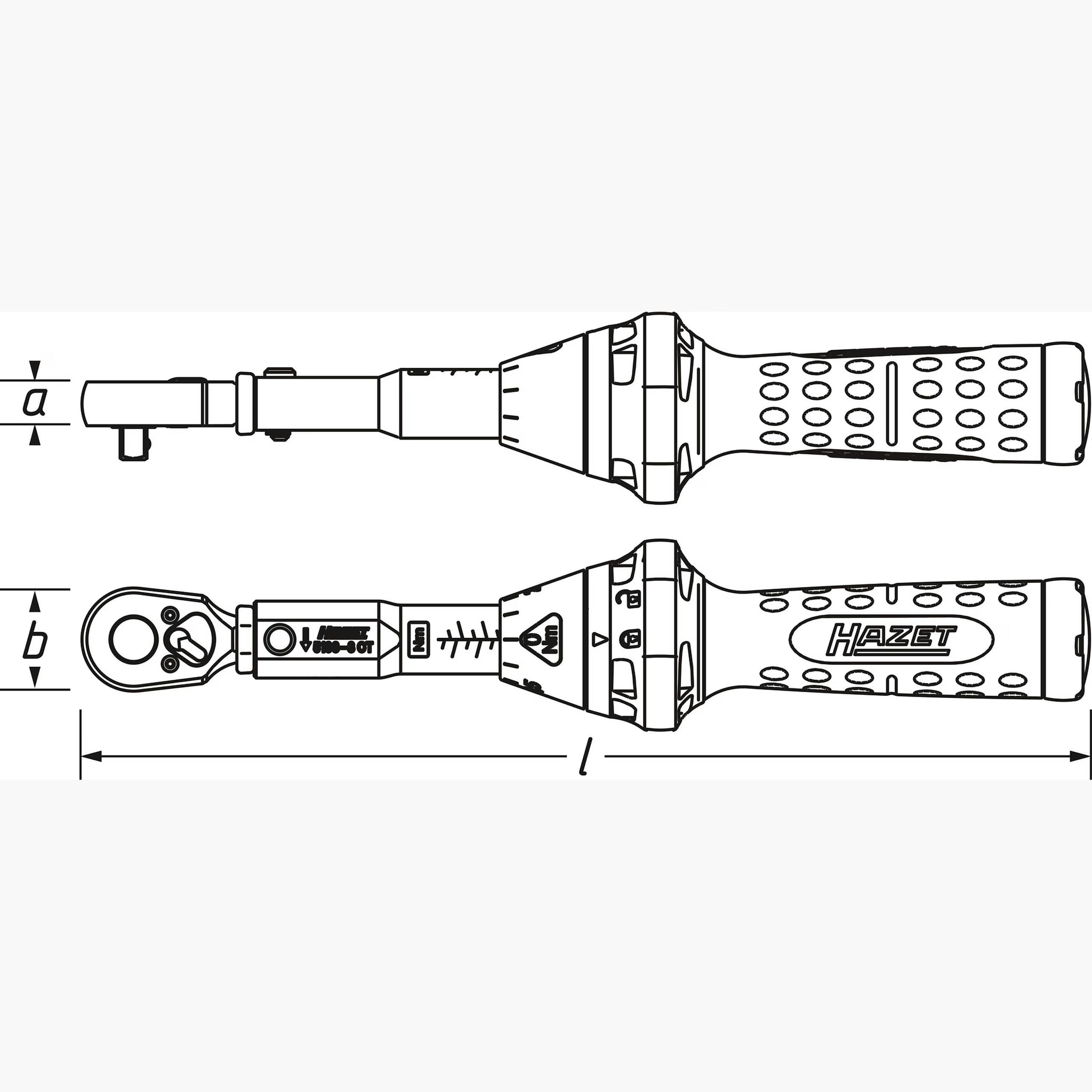 Hazet 5145-3CTCAL 3⁄4″ Torque wrench with DAkkS calibration certificate ∙ 300 – 800 Nm ∙ ±3%