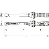 Hazet 5280-3CTCAL 9 x 12 mm Torque wrench with DAkkS calibration certificate ∙ 2.5 – 25 Nm ∙ ±3%