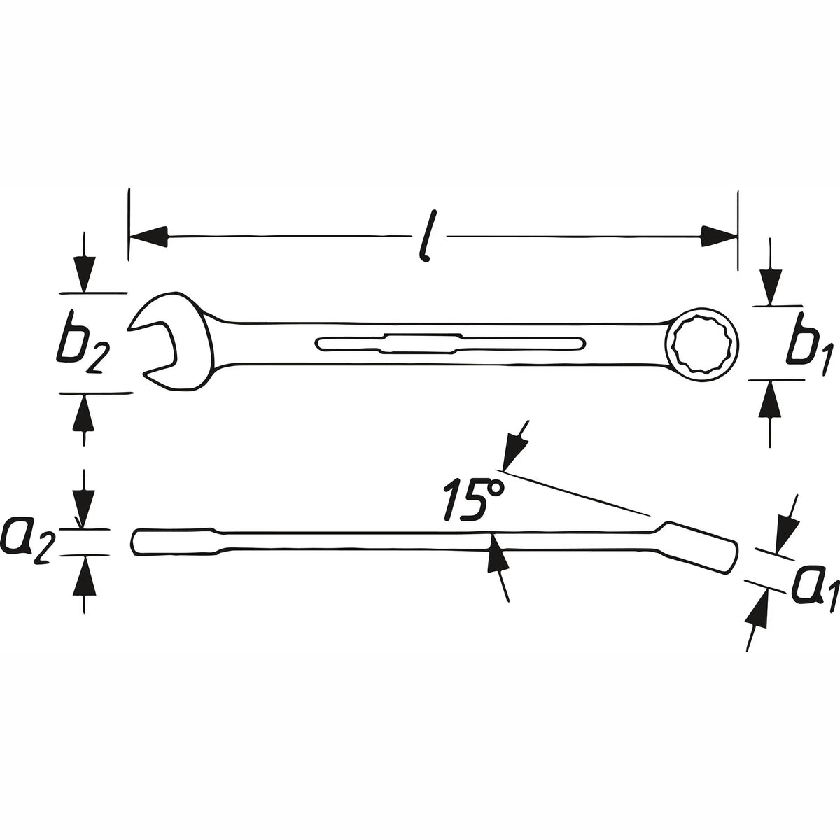 Hazet 600LG-11 Combination wrench ∙ extra long ∙ slim design