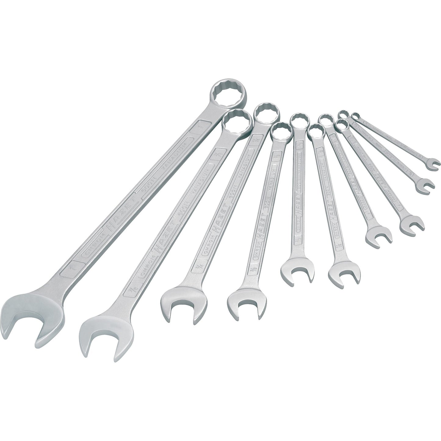 Hazet 600NA/10 12 Point Combination Wrench Set 10 pc SAE
