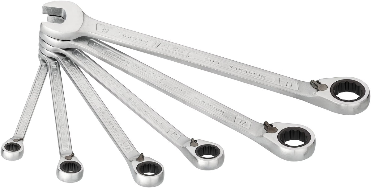 Hazet 606N/6 Ratcheting combination wrench set