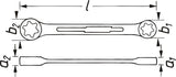 Hazet 609-E20XE24 Double box-end wrench