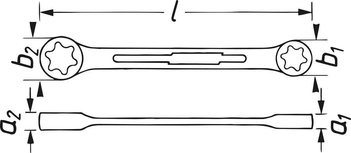 Hazet 609-E20XE24 Double box-end wrench