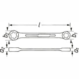 Hazet 609-E6XE8 Double box-end wrench