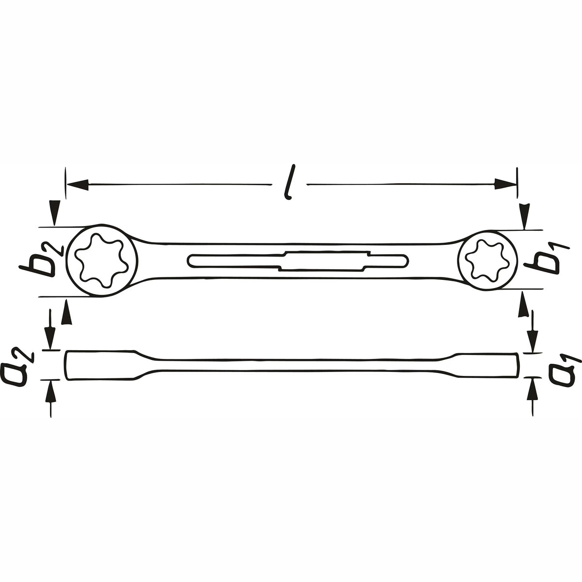 Hazet 609-E6XE8 Double box-end wrench