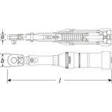 Hazet 6108-1CTCAL 1⁄4″ Torque wrench with DAkkS calibration certificate ∙ 2 – 10 Nm ∙ ±2% ∙ With HiPer reversible ratchet