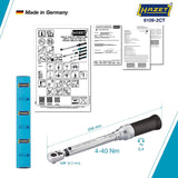 Hazet 6109-2CT 1⁄4″ Torque wrench ∙ 4 – 40 Nm ∙ ±2% ∙ With HiPer reversible ratchet