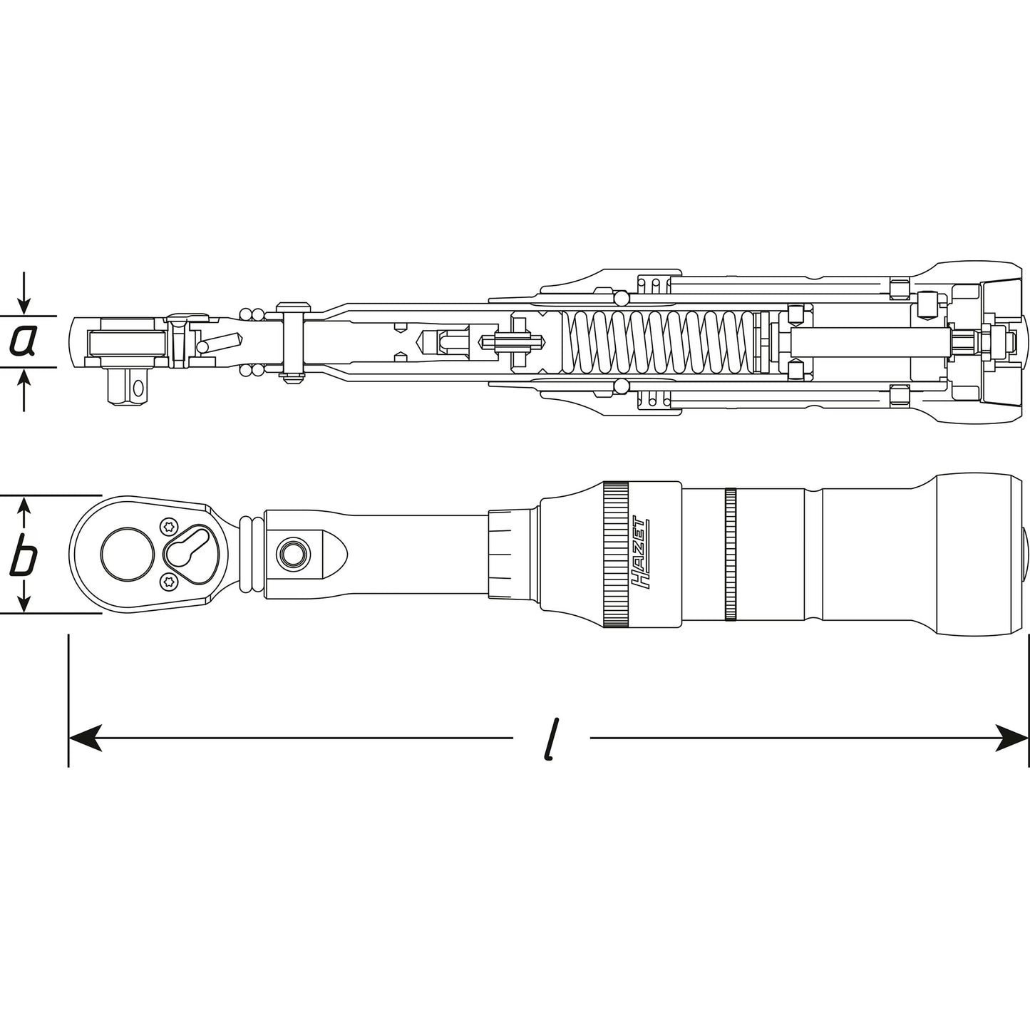 Hazet 6109-2CTCAL 1⁄4″ Torque wrench with DAkkS calibration certificate ∙ 4 – 40 Nm ∙ ±2% ∙ With HiPer reversible ratchet