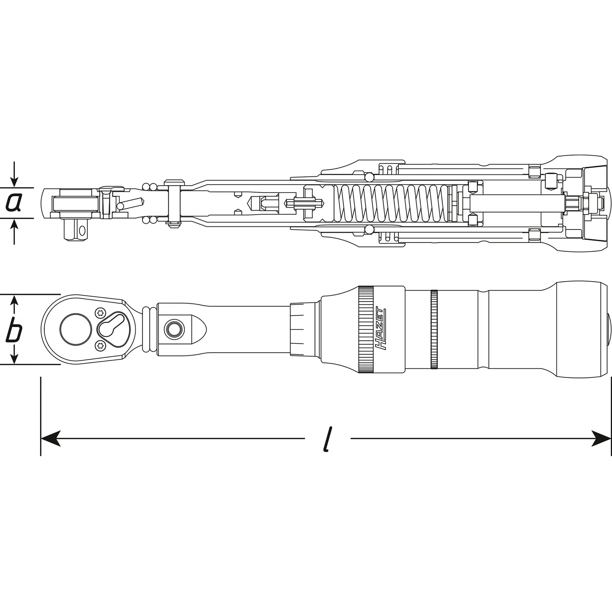 Hazet 6109-2CTCAL 1⁄4″ Torque wrench with DAkkS calibration certificate ∙ 4 – 40 Nm ∙ ±2% ∙ With HiPer reversible ratchet