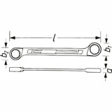 Hazet 610N-8X9 Double box-end wrench