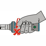 Hazet 6111-1CTCAL 3⁄8″ Torque wrench with DAkkS calibration certificate ∙ 20 – 120 Nm ∙ ±2% ∙ With HiPer reversible ratchet