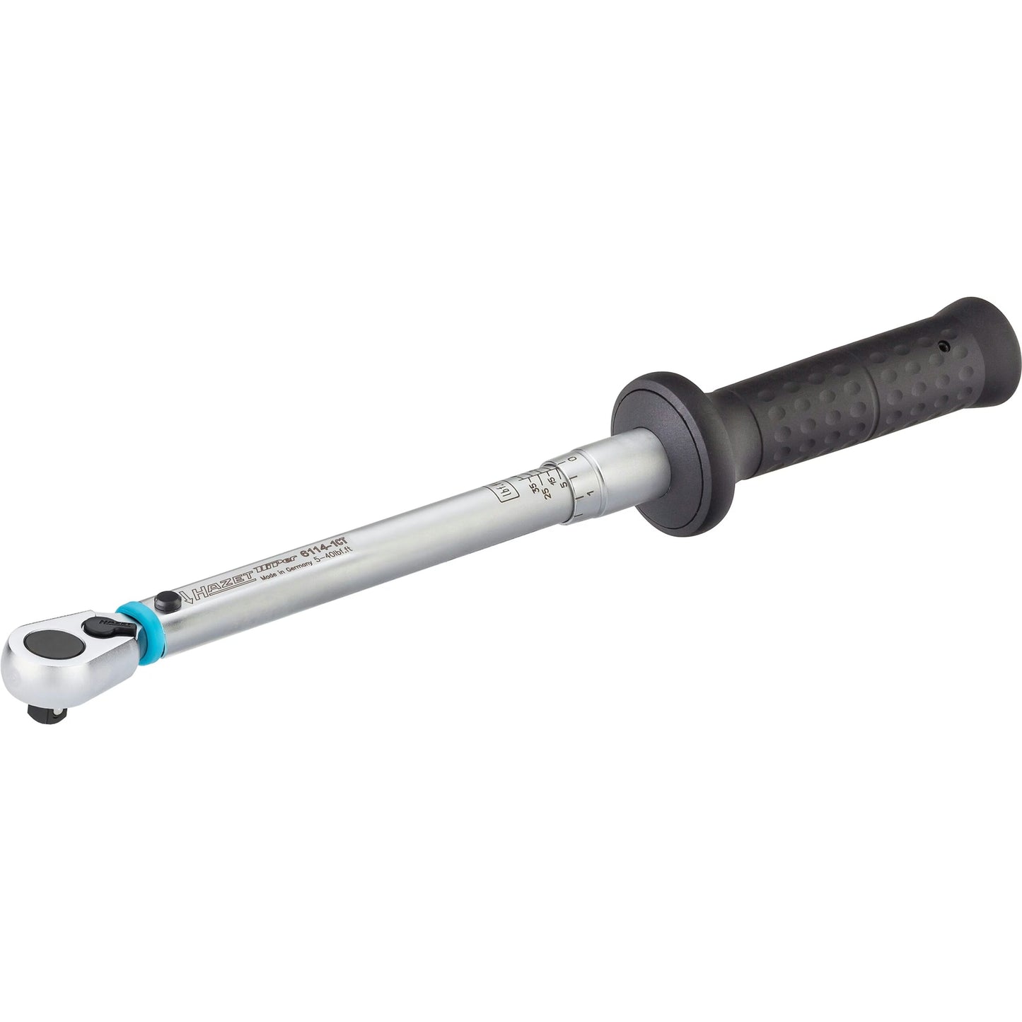 Hazet 6114-1CT 3⁄8″ Torque wrench ∙ US-STANDARD ∙ 6.8 – 54.2 Nm ∙ 5 – 40 lbf.ft ∙ ±3% ∙ With HiPer reversible ratchet