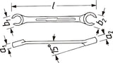 Hazet 612-19X22 Double box-end wrench ∙ open