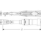 Hazet 6121-1CT 1⁄2″ Torque wrench ∙ 20 – 120 Nm ∙ ±2% ∙ With HiPer reversible ratchet