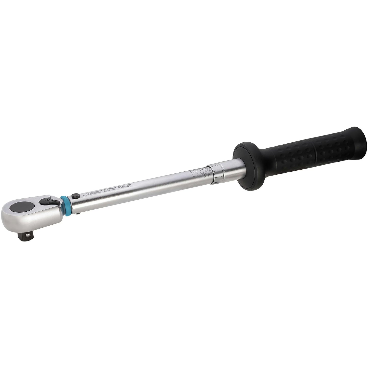 Hazet 6121-1CTCAL 1⁄2″ Torque wrench with DAkkS calibration certificate ∙ 20 – 120 Nm ∙ ±2% ∙ With HiPer reversible ratchet