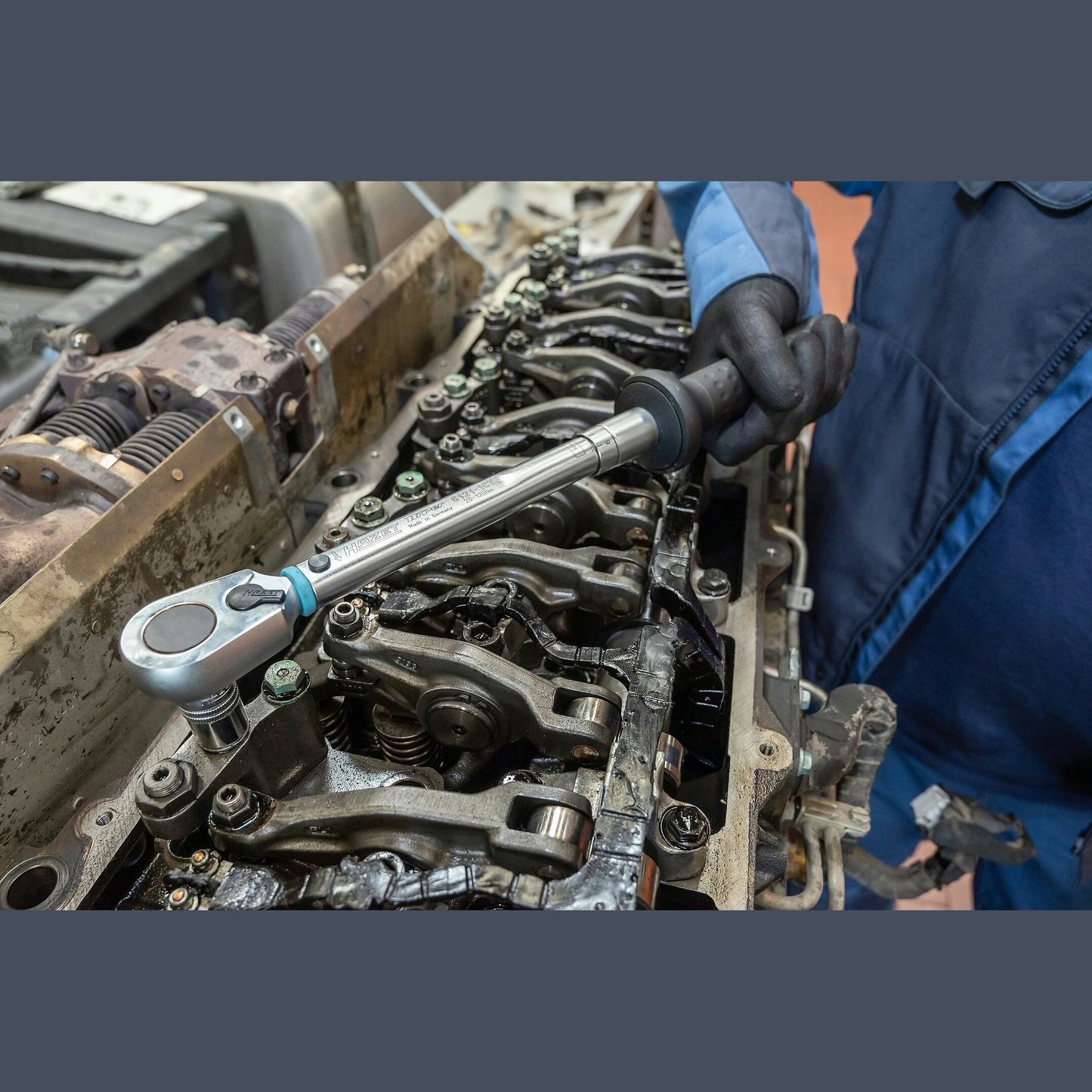 Hazet 6121-1CTCAL 1⁄2″ Torque wrench with DAkkS calibration certificate ∙ 20 – 120 Nm ∙ ±2% ∙ With HiPer reversible ratchet