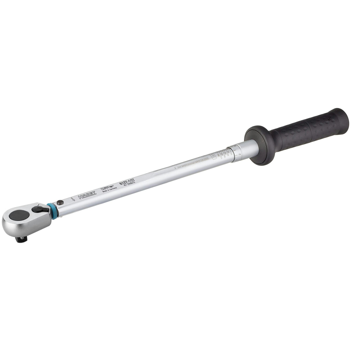 Hazet 6127-1CT 1⁄2″ Torque wrench ∙ US-STANDARD ∙ 54.2 – 271.2 Nm ∙ 40 – 200 lbf.ft ∙ ±3% ∙ With HiPer reversible ratchet