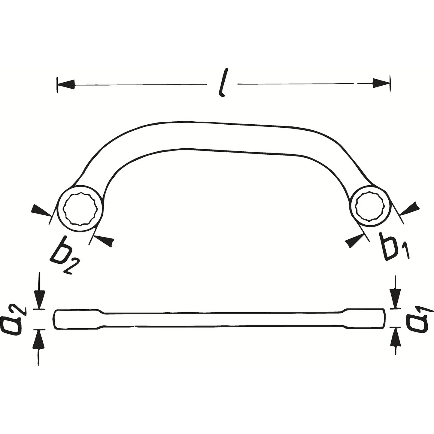 Hazet 615-S10x12 Turbo charger wrench - 12-point