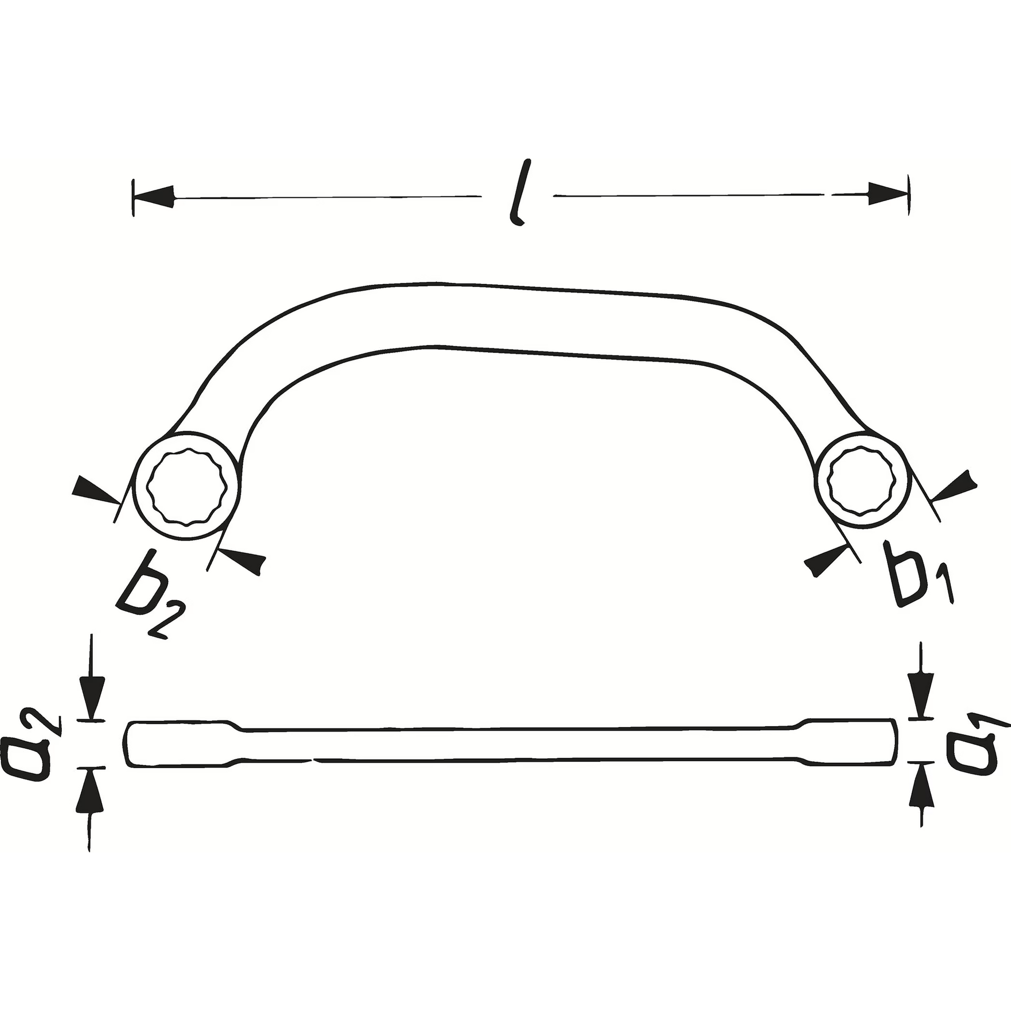 Hazet 615-S10x12 Turbo charger wrench - 12-point