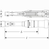 Hazet 6291-2CT 9 x 12 mm Torque wrench ∙ 20 – 120 Nm ∙ ±2%