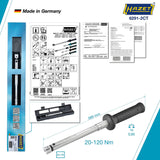 Hazet 6291-2CT 9 x 12 mm Torque wrench ∙ 20 – 120 Nm ∙ ±2%