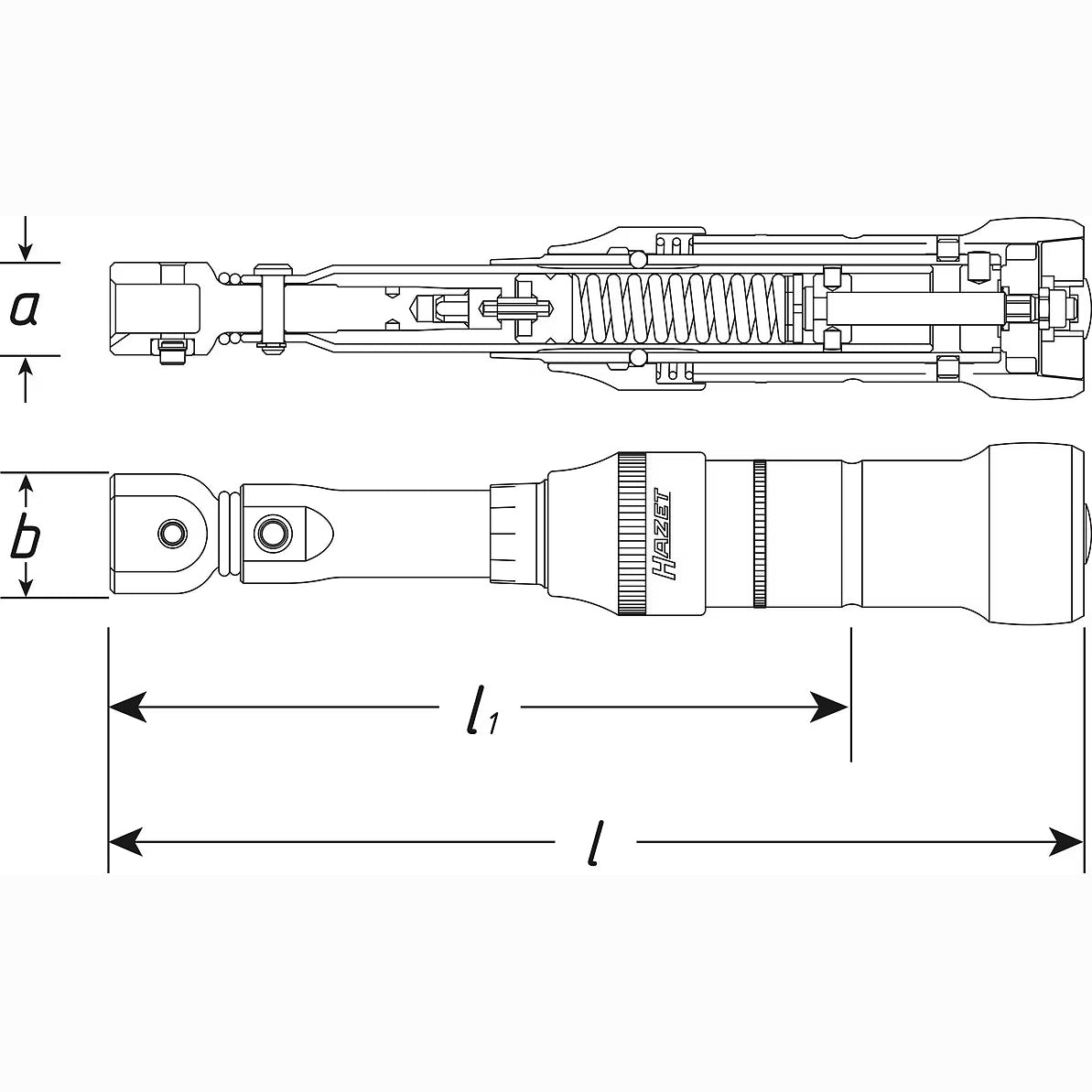 Hazet 6293-1CT 14 x 18 mm Torque wrench ∙ 60 – 320 Nm ∙ ±2%