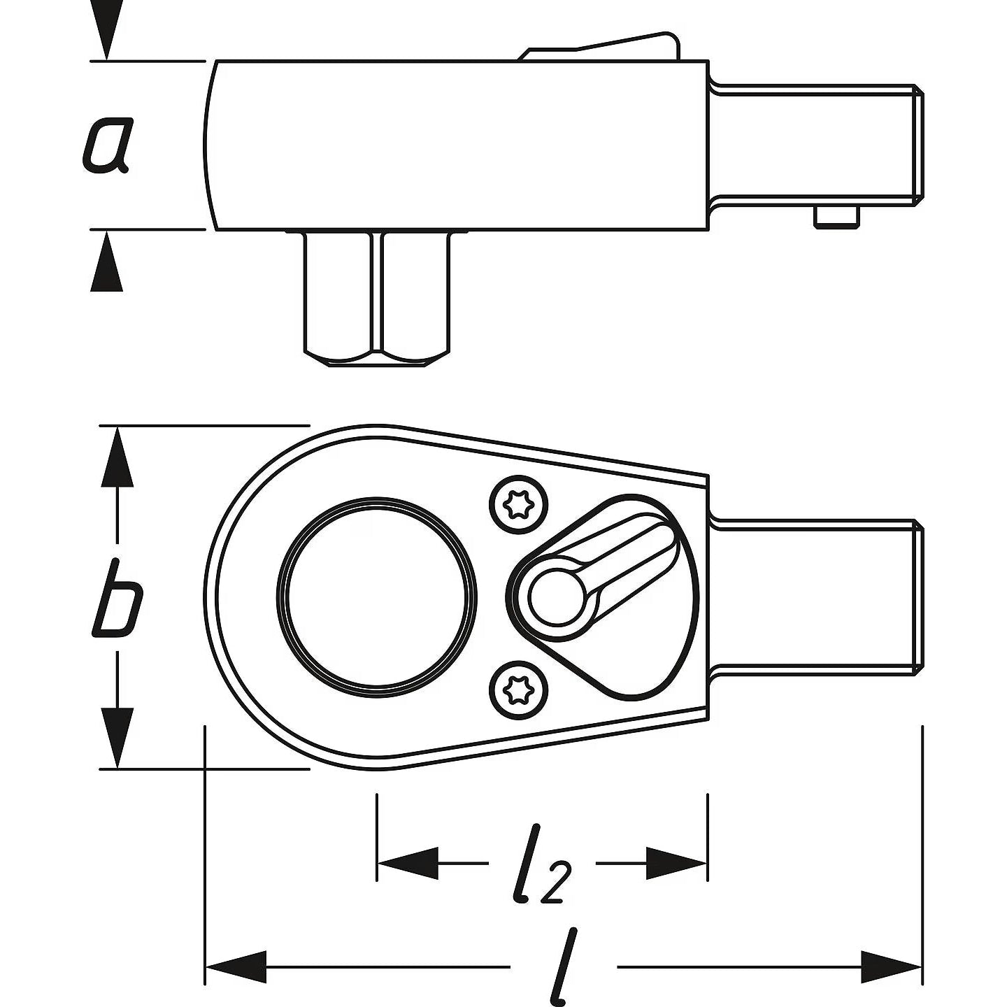 Hazet 6401-1 Insert reversible ratchet