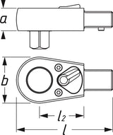 Hazet 6402-1 Insert reversible ratchet