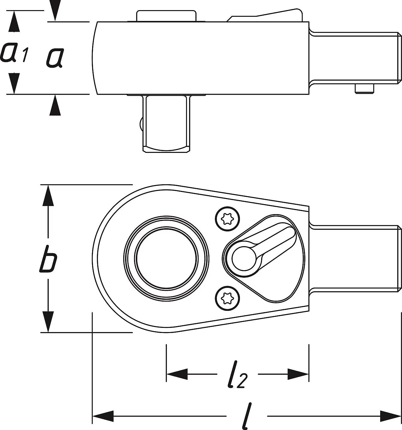 Hazet 6402-1S Insert reversible ratchet