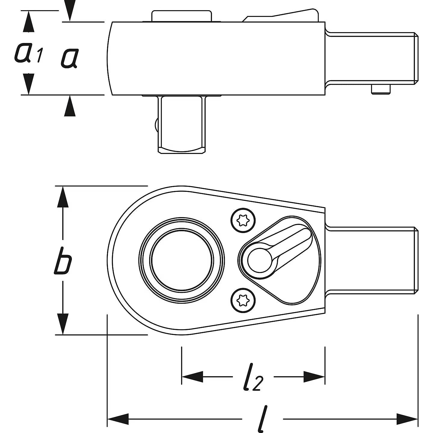 Hazet 6404-1S Insert reversible ratchet
