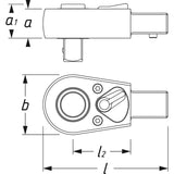 Hazet 6404-1S Insert reversible ratchet