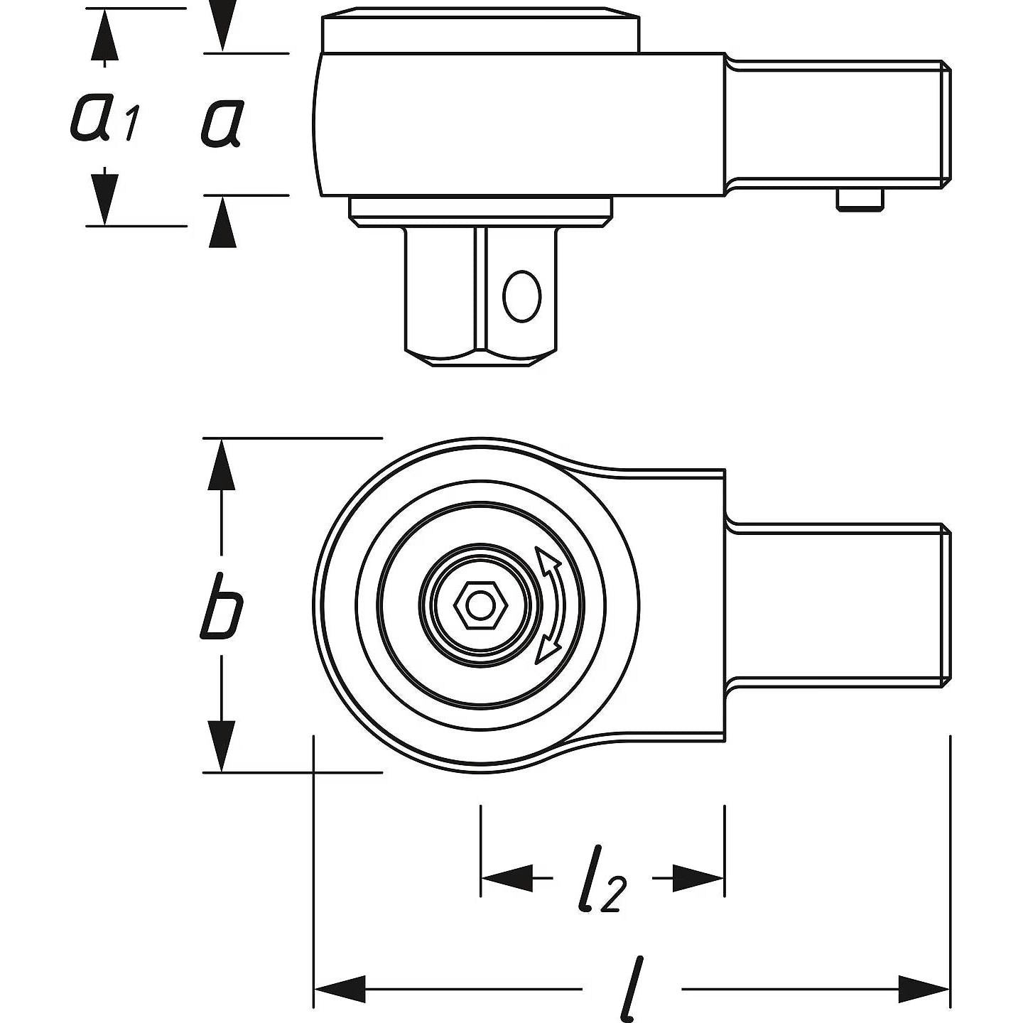Hazet 6404 Insert reversible ratchet