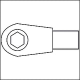 Hazet 6408-1 Insert Reversible Ratchet for Bits 9x12mm 5/16" Hex Output