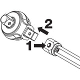 Hazet 6408-1 Insert Reversible Ratchet for Bits 9x12mm 5/16" Hex Output